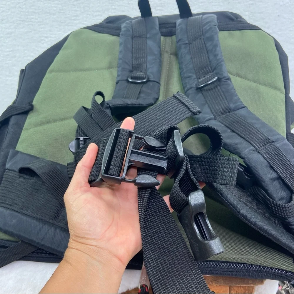 California Pak hiking backpack. Olive Camo green & black. Super extra large